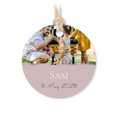 Tin box wooden lid round label - set of 12