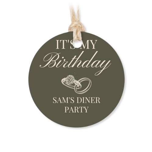 Tin box wooden lid round label - set of 12