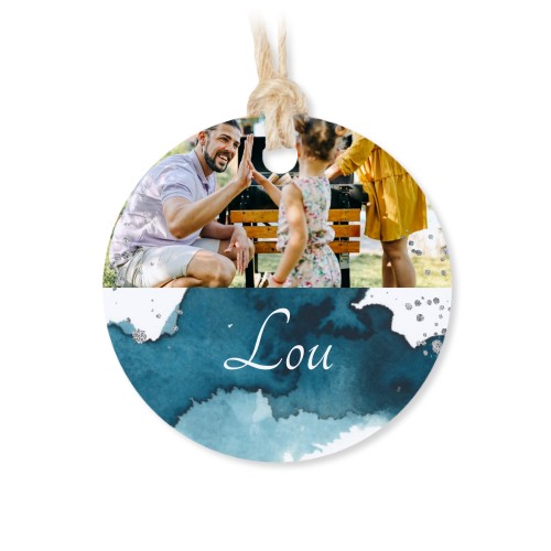 Tin box wooden lid round label - set of 12