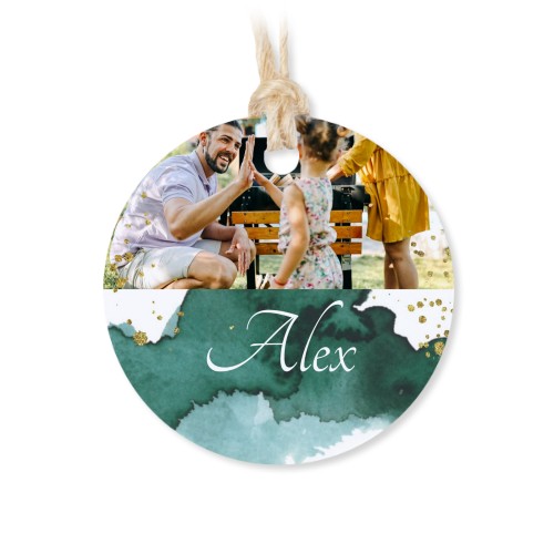 Tin box wooden lid round label - set of 12