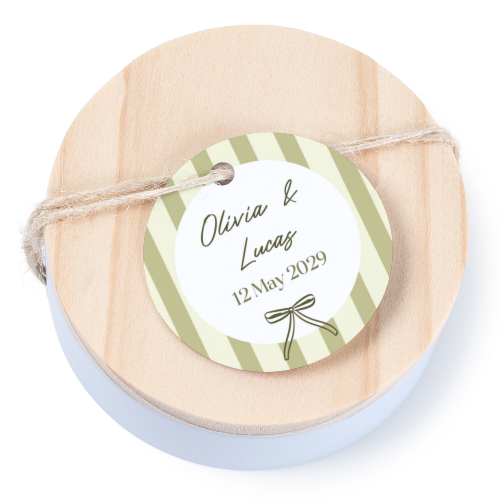 Geschenkdoosje met rond label - set van 12 Geschenkdoosje met rond label - set van 12