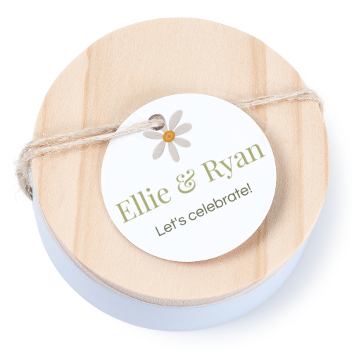 Geschenkdoosje met rond label - set van 12