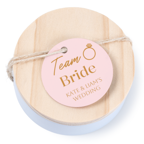 Geschenkdoosje met rond label - set van 12
