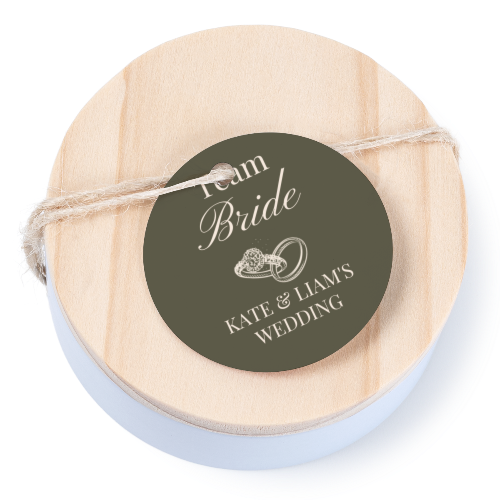 Boîtes en métal avec couvercle en bois sticker rond (lot de 12) Boîtes en métal avec couvercle en bois sticker rond (lot de 12)