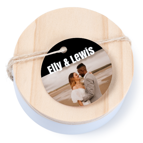 Geschenkdoosje met rond label - set van 12