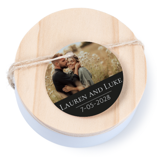 Geschenkdoosje met rond label - set van 12