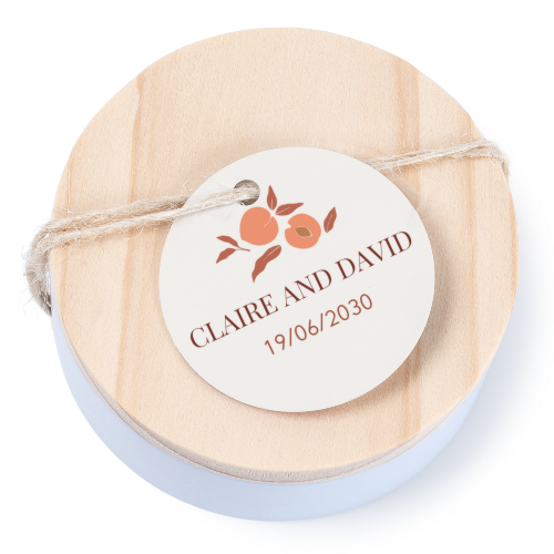Boîtes en métal avec couvercle en bois sticker rond (lot de 12) Boîtes en métal avec couvercle en bois sticker rond (lot de 12)