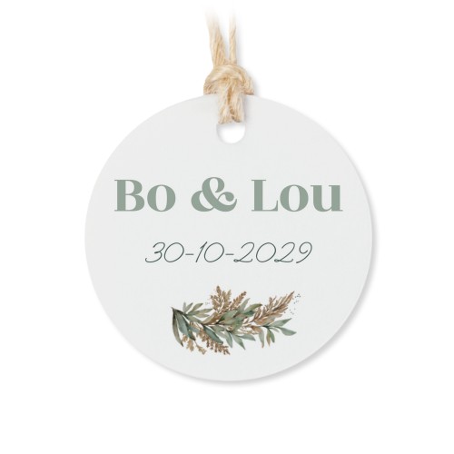 Tin box wooden lid round label - set of 12 Tin box wooden lid round label - set of 12