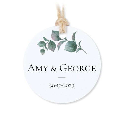 Metallbox med rund etikett - 12 st