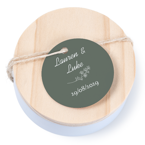 Geschenkdoosje met rond label - set van 12 Geschenkdoosje met rond label - set van 12