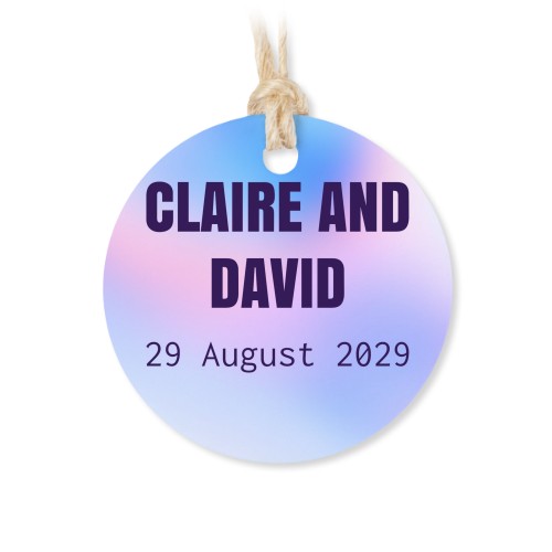 Tin box wooden lid round label - set of 12