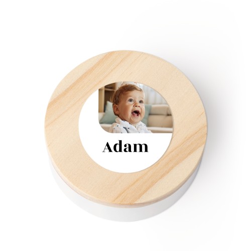 Geschenkdoosje met houten deksel en sticker (set van 12) Geschenkdoosje met houten deksel en sticker (set van 12)
