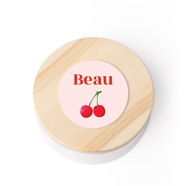 Boîte en métal avec couvercle en bois et autocollant (lot de 12) Boîte en métal avec couvercle en bois et autocollant (lot de 12)
