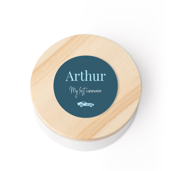 Tin box wooden lid sticker - set of 12 Tin box wooden lid sticker - set of 12