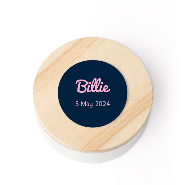 Tin box wooden lid sticker - set of 12 Tin box wooden lid sticker - set of 12