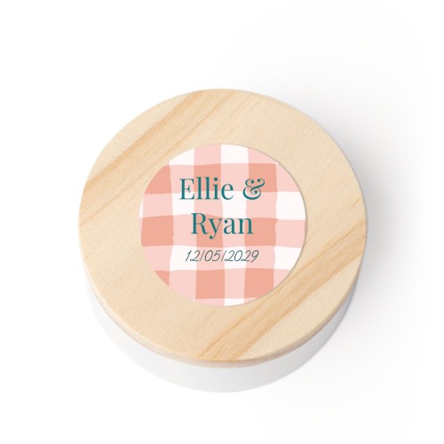 Geschenkdoosje met houten deksel en sticker (set van 12) Geschenkdoosje met houten deksel en sticker (set van 12)