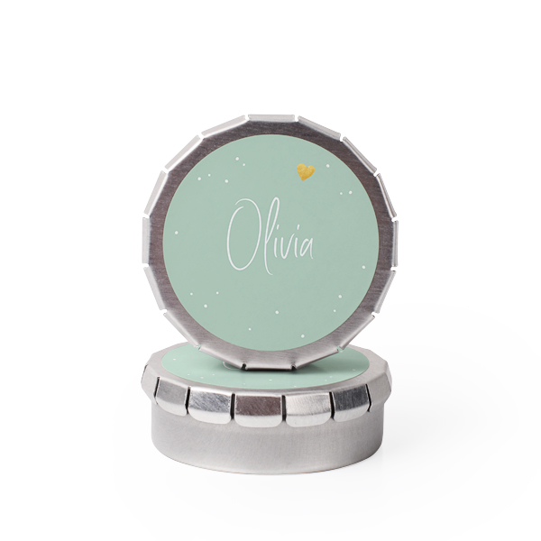 Gold Heart Dots - Text Only