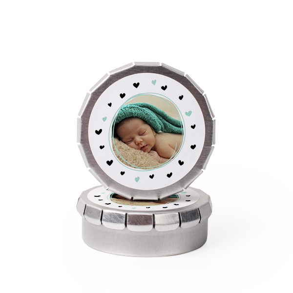 Bonbon-Dosen grau - 24 Stk.