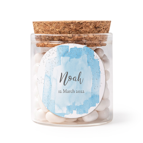 Mini bocal avec stickers rond (lot de 12)