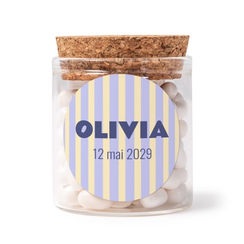 Mini bocal avec stickers rond (lot de 12)