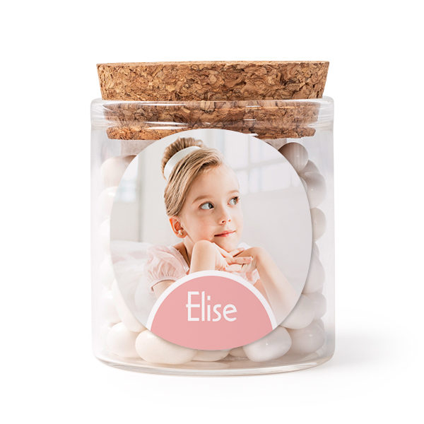 Mini bocal avec stickers rond (lot de 12)