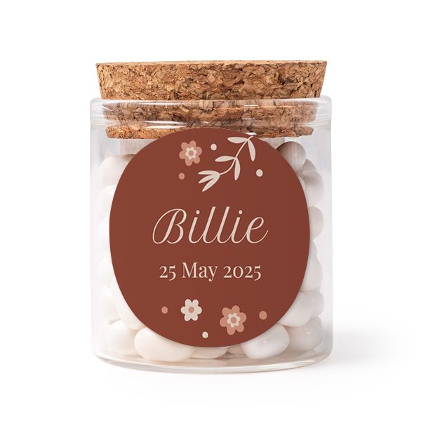 Mini bocal avec stickers rond (lot de 12)