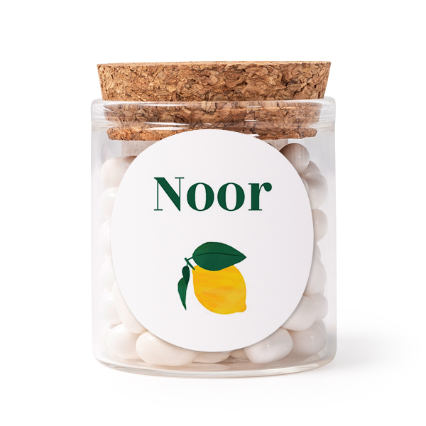 Mini bocal avec stickers rond (lot de 12)