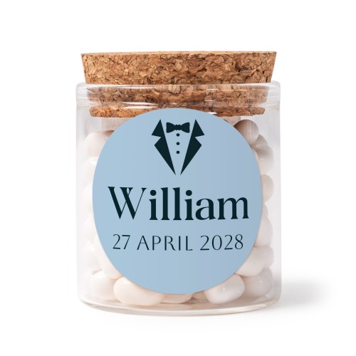 Glasburkar med runda klistermÀrken - 12 st Glasburkar med runda klistermÀrken - 12 st