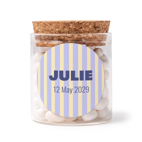 Mini bocal avec stickers rond (lot de 12)