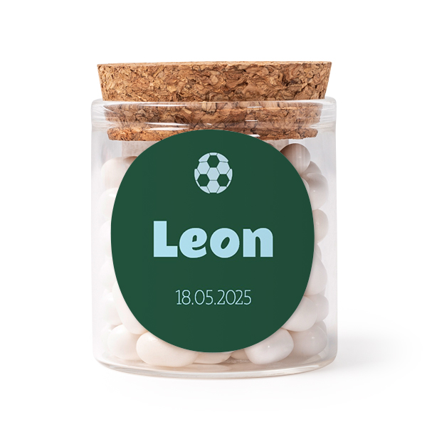 Mini bocal avec stickers rond (lot de 12)