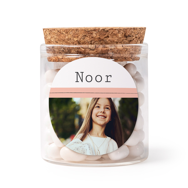 Mini bocal avec stickers rond (lot de 12)