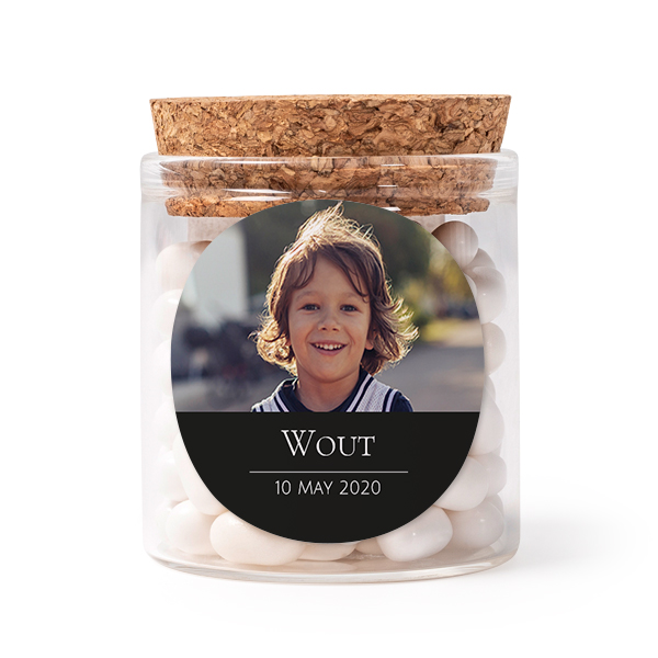 Bokaaltjes met sticker Rond (Set van 12)