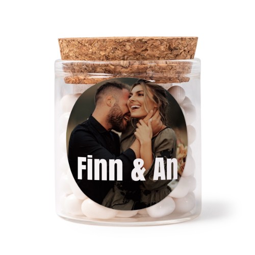 Mini bocal avec stickers rond (lot de 12)