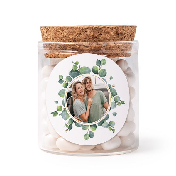 Mini bocal avec stickers rond (lot de 12) Mini bocal avec stickers rond (lot de 12)