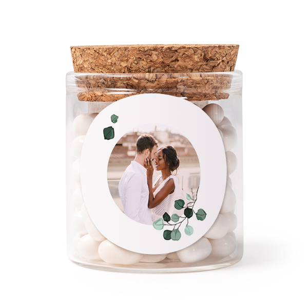 Mini bocal avec stickers rond (lot de 12) Mini bocal avec stickers rond (lot de 12)