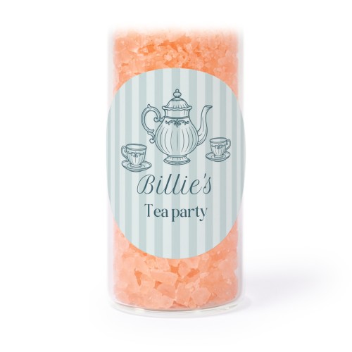 Tube avec sticker rond &amp; sel de bain rose (lot de 12)