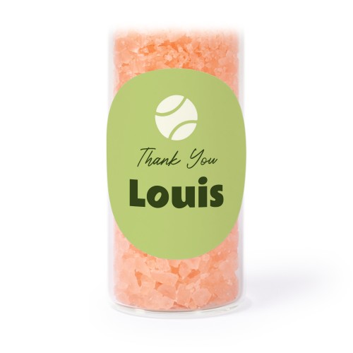 Mini-Glasröhrchen Set mit runden Stickern & Badesalz Pink - 12 Stk.