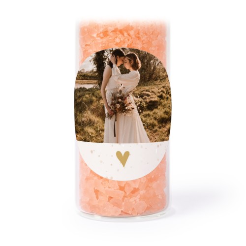 Tube avec sticker rond &amp; sel de bain rose (lot de 12)