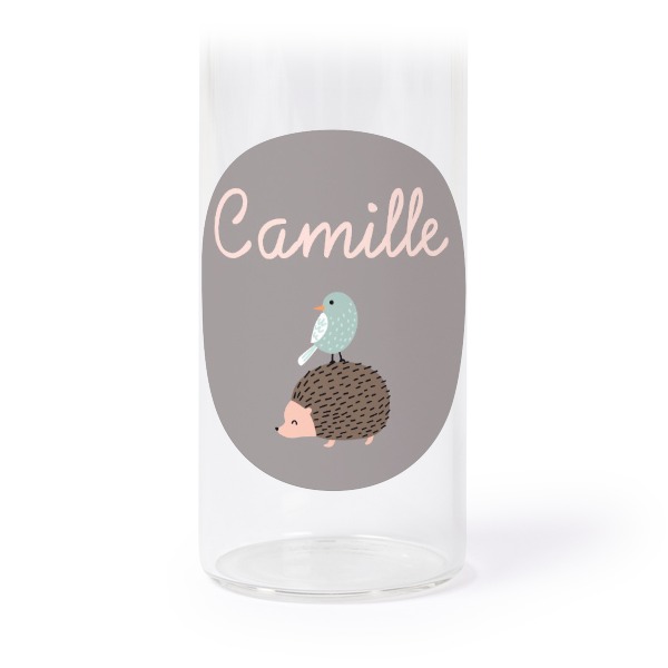 Glazen buisjes met ronde stickers - set van 12