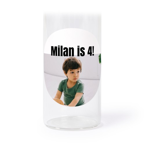Glass tube with cork and round stickers - 12 pcs Glass tube with cork and round stickers - 12 pcs