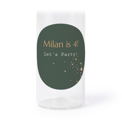 Glass tube with cork and round stickers - 12 pcs Glass tube with cork and round stickers - 12 pcs