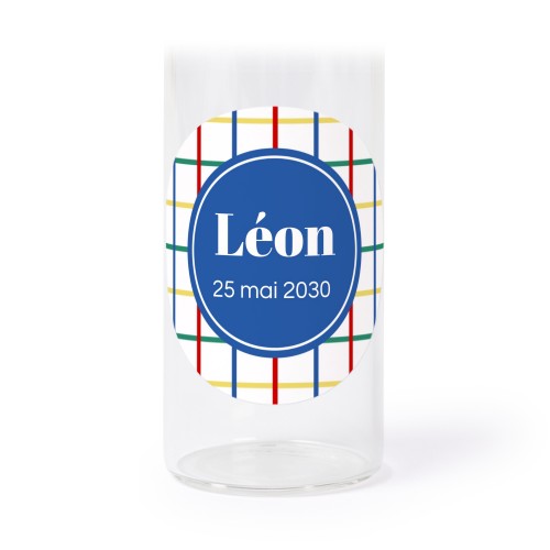 Tubes en verre avec autocollants ronds - lot de 12s