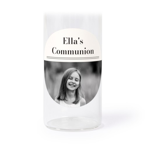 Glass tube with cork and round stickers - 12 pcs