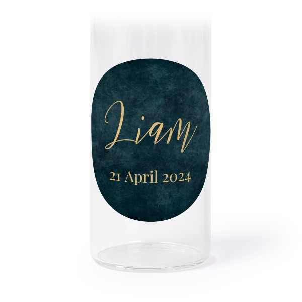 Glass tube with cork and round stickers - 12 pcs Glass tube with cork and round stickers - 12 pcs