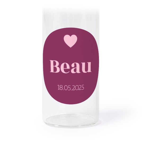 Colour Block Heart - Text Only