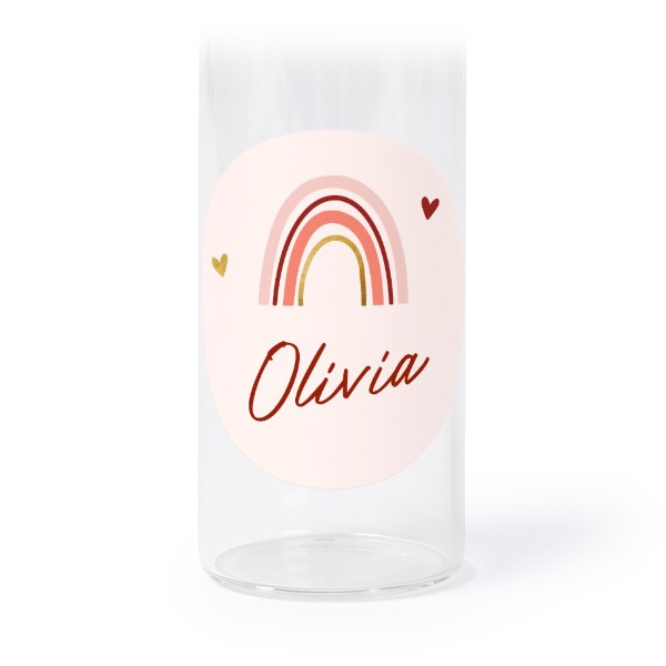 Glass tube with cork and round stickers - 12 pcs Glass tube with cork and round stickers - 12 pcs