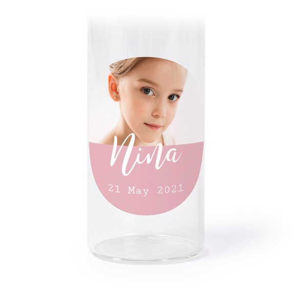 Tubes en verre avec autocollants ronds - lot de 12s