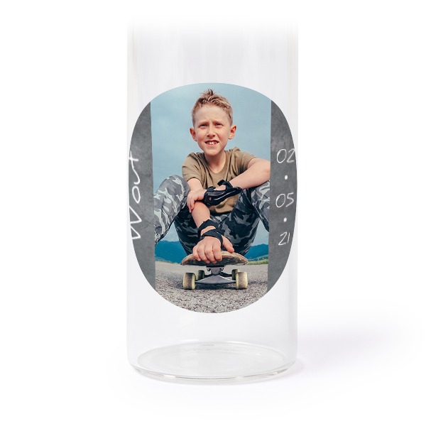 Glazen buisjes met ronde stickers - set van 12 Glazen buisjes met ronde stickers - set van 12