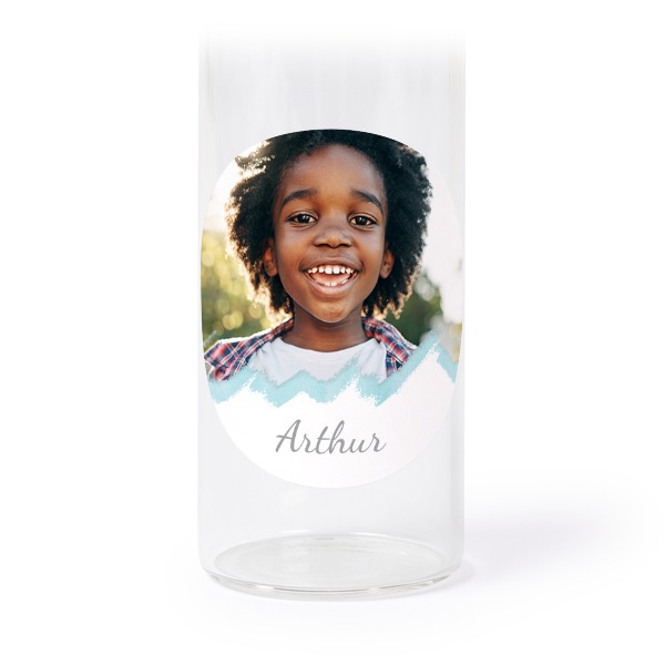 Glazen buisjes met ronde stickers - set van 12