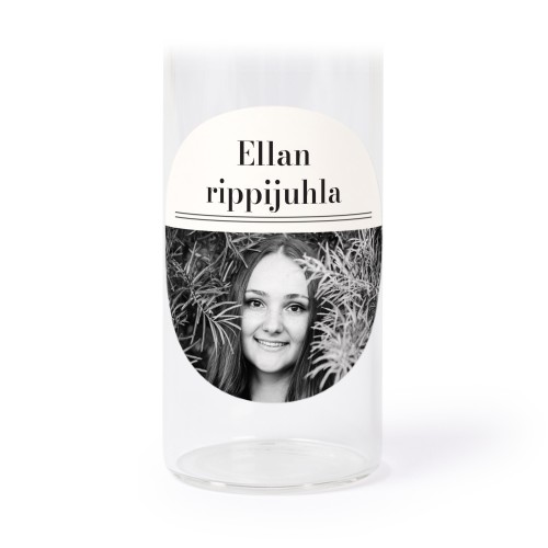 Lasiputki korkilla ja pyöreillä tarroilla - 12 kpl